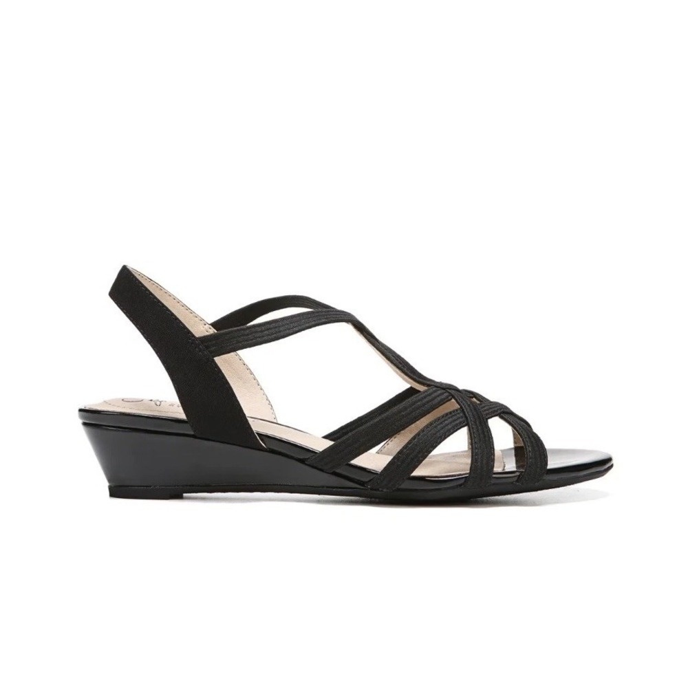 Life Stride Soft System Yaya Size 10 Sandals Comfort Flex Strappy Wedge Heels
